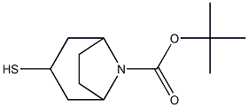 8-Azabicyclo[3.2.1]octane-8-carboxylic acid, 3-mercapto-, 1,1-dimethylethyl ester结构式