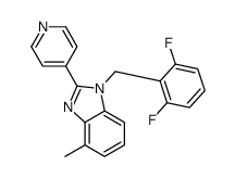 1-[(2,6-difluorophenyl)methyl]-4-methyl-2-pyridin-4-ylbenzimidazole结构式