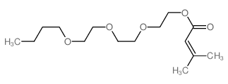 2-Butenoicacid, 3-methyl-, 2-[2-(2-butoxyethoxy)ethoxy]ethyl ester结构式