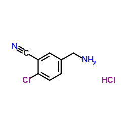 5-(氨甲基)-2-氯苯甲腈盐酸盐结构式