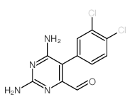 4-Pyrimidinecarboxaldehyde,2,6-diamino-5-(3,4-dichlorophenyl)- structure