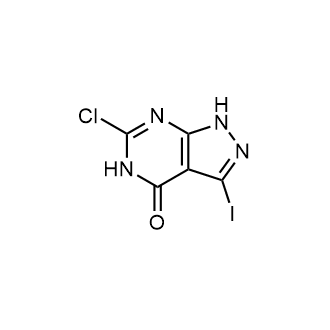 6-Chloro-3-iodo-1,5-dihydro-4H-pyrazolo[3,4-d]pyrimidin-4-one Structure