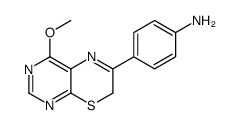 4-(4-methoxy-7H-pyrimido[4,5-b][1,4]thiazin-6-yl)aniline结构式