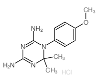 1,3,5-Triazine-2,4-diamine,1,6-dihydro-1-(4-methoxyphenyl)-6,6-dimethyl-, hydrochloride (1:1) Structure