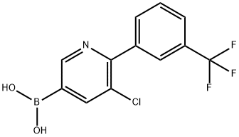 5-Chloro-6-(3-trifluoromethylphenyl)pyridine-3-boronic acid Structure