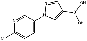 1-(6-Chloro-3-pyridyl)-1H-pyrazole-4-boronic acid结构式