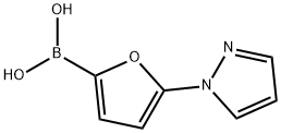 5-(1H-Pyrazol-1-yl)furan-2-boronic acid结构式