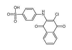 4-[(3-chloro-1,4-dioxonaphthalen-2-yl)amino]benzenesulfonic acid结构式