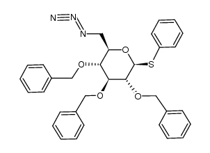 6-azido-6-deoxy-2,3,4-tri-O-benzyl-1-phenylthio-β-D-glucopyranoside Structure