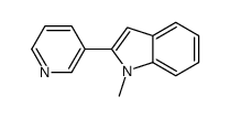 N-methyl-2-(pyridin-3-yl)indole结构式