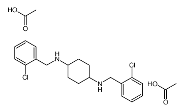 acetic acid,1-N,4-N-bis[(2-chlorophenyl)methyl]cyclohexane-1,4-diamine Structure