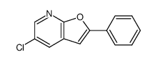 5-chloro-2-phenyl-furo[2,3-b]pyridine结构式