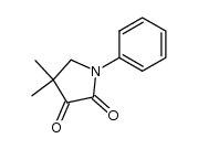 4,4-dimethyl-1-phenylpyrrolidine-2,3-dione结构式