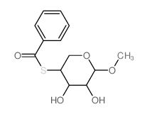 b-D-Ribopyranoside, methyl4-thio-, 4-benzoate (9CI) structure