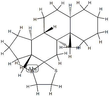 12,12-Ethylenedithio-5α-androstane structure