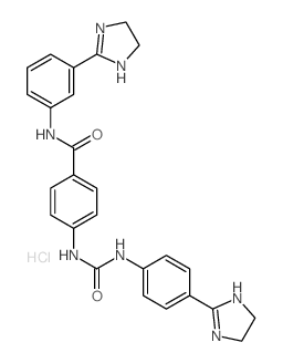 Benzamide,N-[3-(4,5-dihydro-1H-imidazol-2-yl)phenyl]-4-[[[[4-(4,5-dihydro-1H-imidazol-2-yl)phenyl]amino]carbonyl]amino]-,hydrochloride (1:2) picture