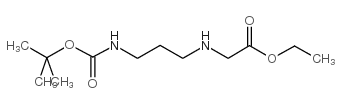 N-[3-(叔丁氧羰氨基)丙基]氨基乙酸乙酯结构式