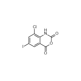 8-Chloro-6-iodo-2H-benzo[d][1,3]oxazine-2,4(1H)-dione Structure