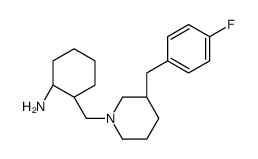 (1R,2S)-2-[[(3S)-3-[(4-fluorophenyl)methyl]piperidin-1-yl]methyl]cyclohexan-1-amine结构式