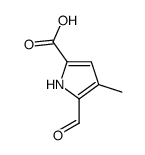 1H-Pyrrole-2-carboxylic acid, 5-formyl-4-methyl- (9CI)结构式