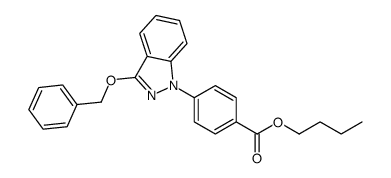p-(3-Benzyloxy-1H-indazol-1-yl)benzoic acid butyl ester结构式