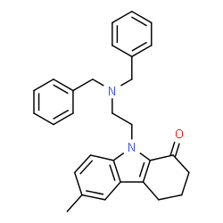 9-[2-(Dibenzylamino)ethyl]-6-methyl-2,3,4,9-tetrahydro-1H-carbazol-1-one结构式