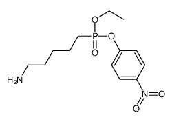 (5-Aminopentyl)phosphonic acid ethyl(p-nitrophenyl) ester structure