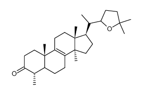 (20S)-22,25-Epoxy-4α,14-dimethyl-5α-cholest-8-en-3-one Structure