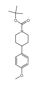 tert-butyl 4-(4-methoxyphenyl)piperidine-1-carboxylate结构式