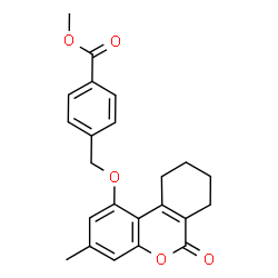 methyl 4-[(3-methyl-6-oxo-7,8,9,10-tetrahydrobenzo[c]chromen-1-yl)oxymethyl]benzoate结构式