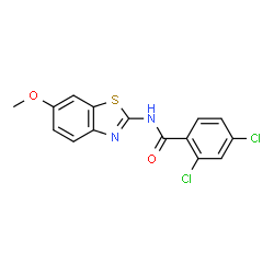 2,4-dichloro-N-(6-methoxybenzo[d]thiazol-2-yl)benzamide结构式