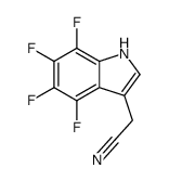 2-(4,5,6,7-tetrafluoro-1H-indol-3-yl)acetonitrile Structure