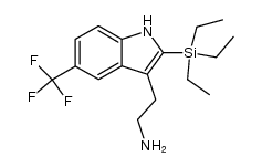2-(2-triethylsilanyl-5-trifluoromethyl-1H-indol-3-yl)ethylamine结构式