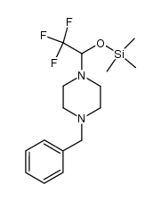 1-benzyl-4-(2,2,2-trifluoro-1-(trimethylsilyloxy)ethyl)piperazine Structure