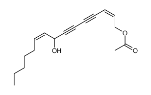 (2Z,9Z)-2,9-Pentadecadiene-4,6-diyne-1,8-diol 1-acetate Structure