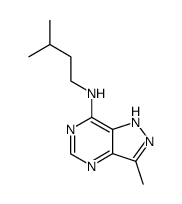 (3-methyl-butyl)-(3-methyl-1(2)H-pyrazolo[4,3-d]pyrimidin-7-yl)-amine结构式