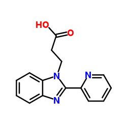 3-[2-(2-Pyridinyl)-1H-benzimidazol-1-yl]propanoic acid Structure