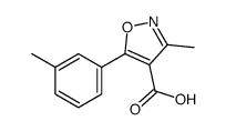 4-Isoxazolecarboxylicacid,3-methyl-5-(3-methylphenyl)-(9CI)结构式