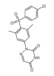 2-(4-((p-Chlorophenyl)sulfonyl)-3,5-dimethylphenyl)-as-triazine-3,5(2H ,4H)-dione结构式