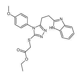 [[5-[2-(1H-Benzimidazol-2-yl)ethyl]-4-(p-methoxyphenyl)-4H-1,2,4-triazol-3-yl]thio]acetic acid ethyl ester结构式