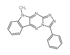 10-Methyl-3-phenyl-1,2,4-triazolo[4',3':2,3]1,2,4-triazino[5,6-b]indole结构式