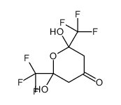 2,6-dihydroxy-2,6-bis(trifluoromethyl)oxan-4-one结构式