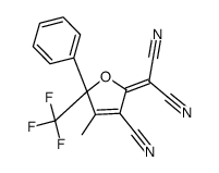 2-(3-氰基-4-甲基-5-苯基-5-(三氟甲基)呋喃-2(5H)-亚基)丙二腈结构式