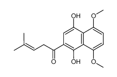 1-(1,4-dihydroxy-5,8-dimethoxynaphthalen-2-yl)-4-methylpent-3-en-1-one结构式