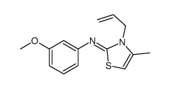 N-(3-methoxyphenyl)-4-methyl-3-prop-2-enyl-1,3-thiazol-2-imine Structure