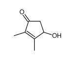 4-hydroxy-2,3-dimethylcyclopent-2-en-1-one Structure