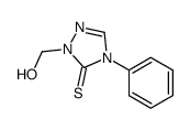 2-(Hydroxymethyl)-4-phenyl-2,4-dihydro-3H-1,2,4-triazole-3-thione结构式