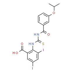 3,5-DIIODO-2-[[[[3-(1-METHYLETHOXY)BENZOYL]AMINO]THIOXOMETHYL]AMINO]-BENZOIC ACID Structure