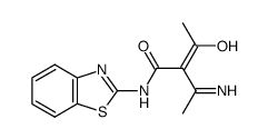 2-acetyl-3-amino-but-2-enoic acid benzothiazol-2-ylamide Structure