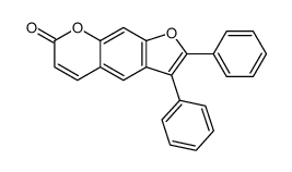 2,3-diphenylfuro[3,2-g]chromen-7-one结构式
